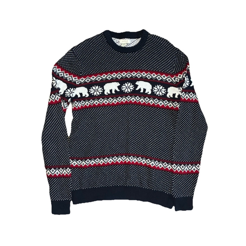 Aspen Nordic Knit Sweater Women's L Polar Bear Ski Winter Christmas Holiday